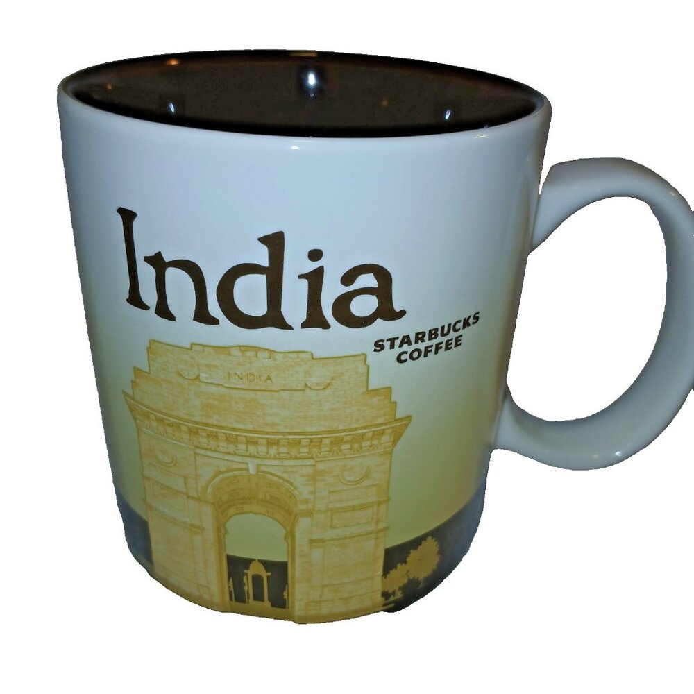 India Starbucks Global Icon Collectors Series 16 Ounce 2016 Preowned Coffee Mug